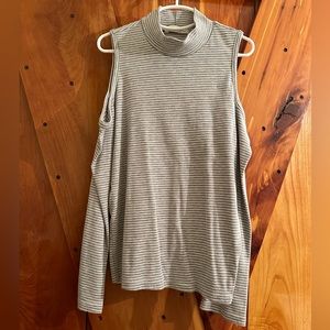 Gaze USA Striped Mini Turtleneck with Shoulder Holes